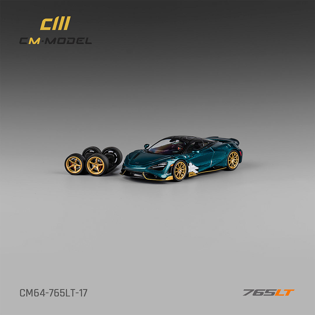 1:64 Mclaren 765LT Metallic black green 765LT - CM64- 765LT-17