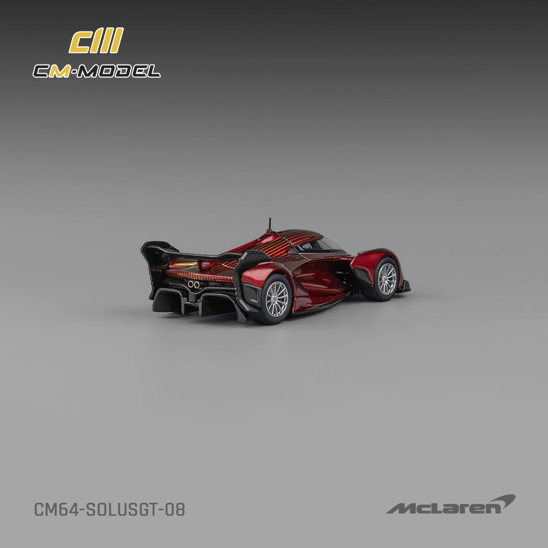 1:64 Mclaren SolusGT Metallic wine red with gold line - CM Models - CM64-SOLUSGT-08