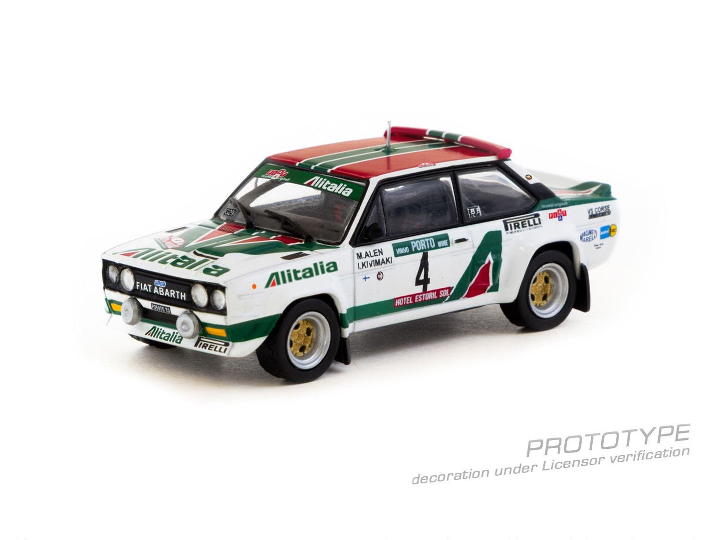 1/64 FIAT 131 ABARTH Rally Rallye de Portugal - Vinho do Porto 1978 Winner Markku Alén / Ilkka Kivimäki - Tarmac Models - T64-094-78RP04