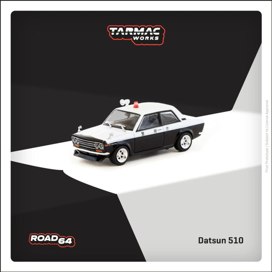 1:64 Datsun 510 Police Car - T64R-052-PC