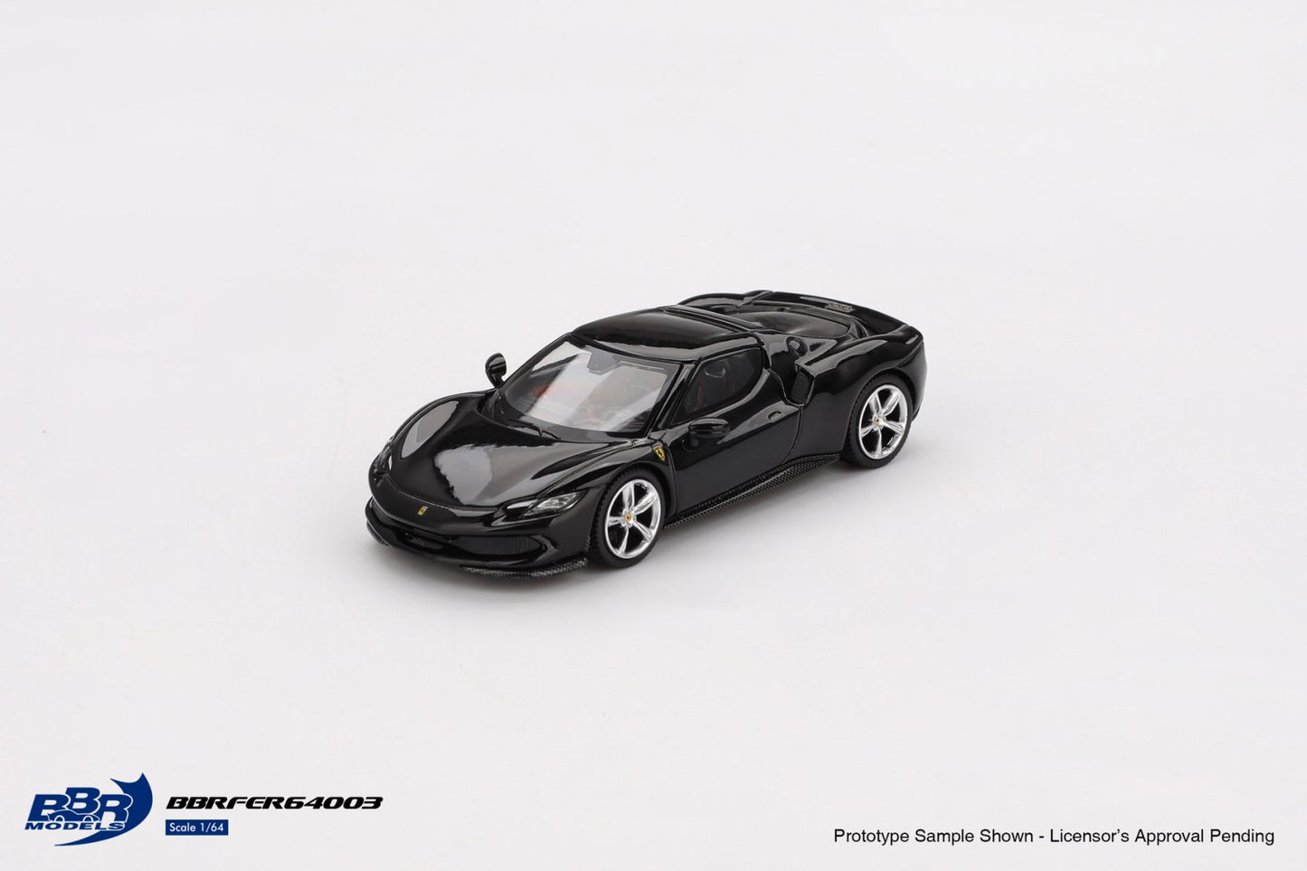 1:64 FERRARI 296 GTB NERO DAYTONA - BBR Models - BBRFER64003