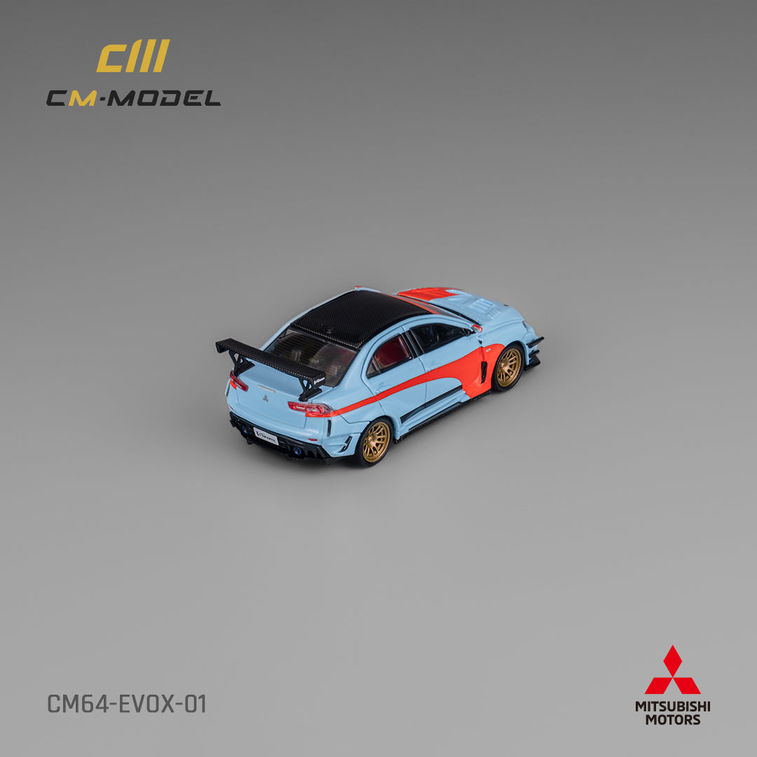 1:64 Misubishi Lancer EvoX Varis Widebody Orange & Blue - CM Models - CM64-EVOX-01