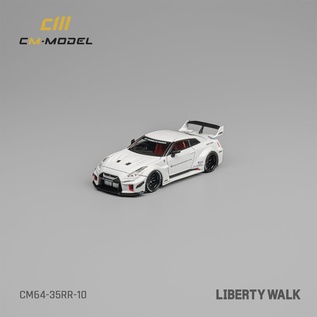 1:64 Nissan LBWK Supersilhouette 35GT-RR White - CM64- 35RR-10