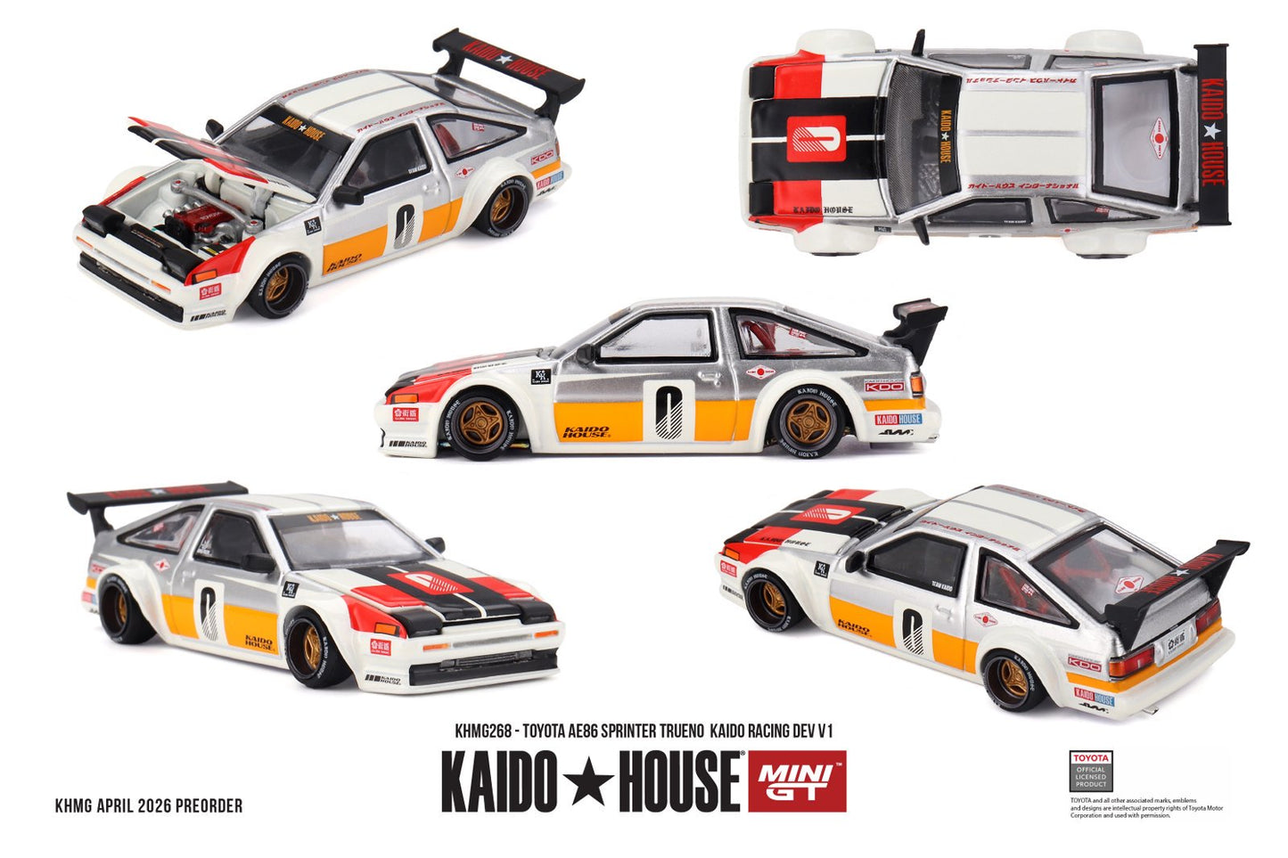 1/64 1983 Toyota AE86 Sprinter Trueno Kaido Racing DEV V1 - Kaido House - MGTKHMG268