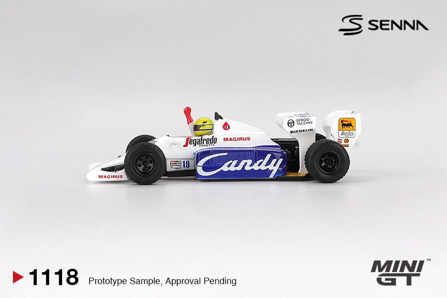 1/64 Toleman TG184 #19 Ayrton Senna 1984 Monaco Grand Prix 2nd Place - Mini GT - MGT01118