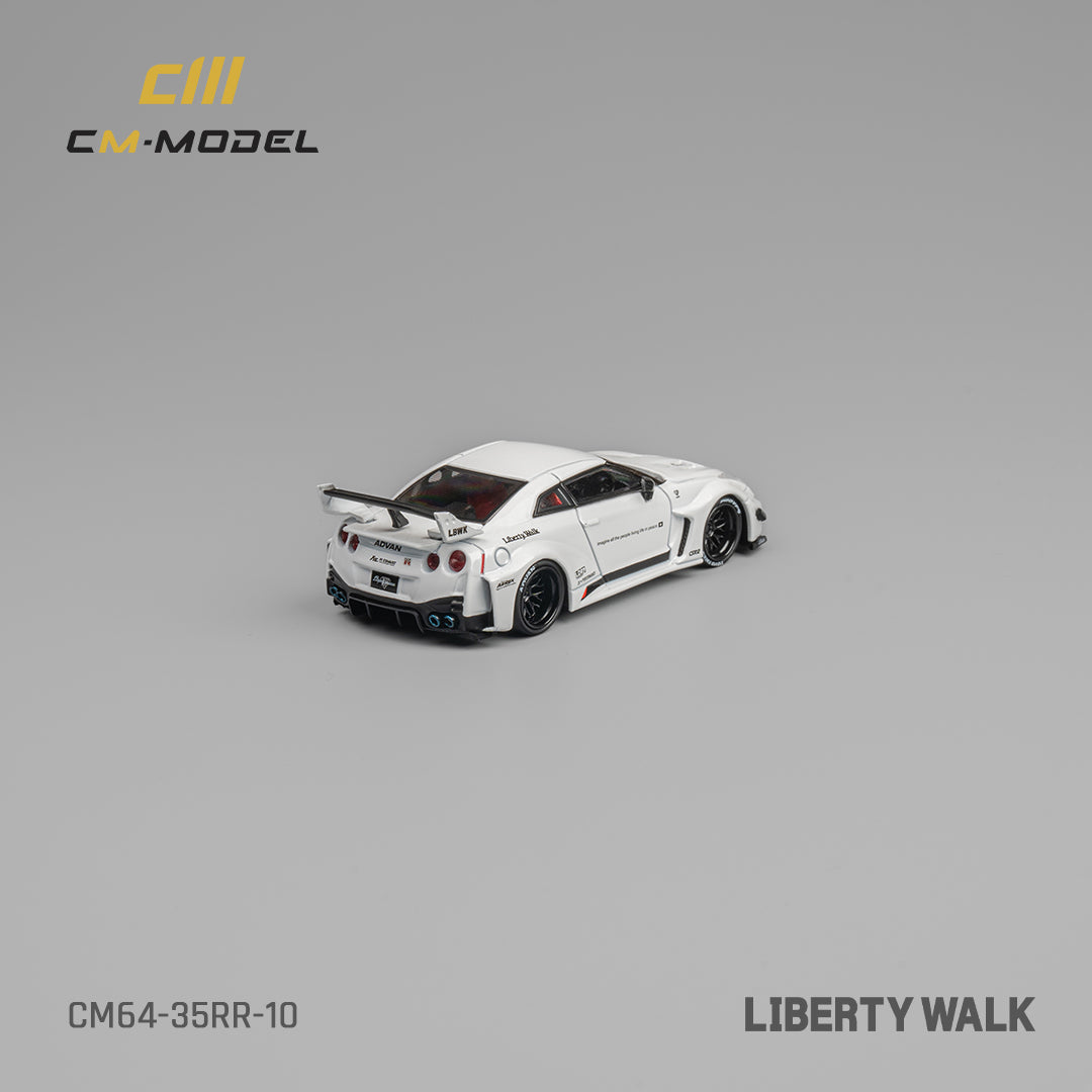 1:64 Nissan LBWK Supersilhouette 35GT-RR White - CM64- 35RR-10