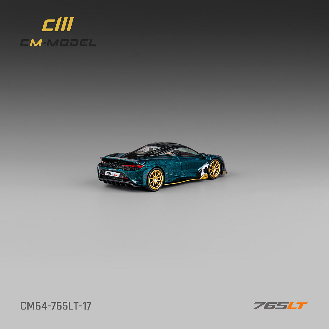 1:64 Mclaren 765LT Metallic black green 765LT - CM64- 765LT-17