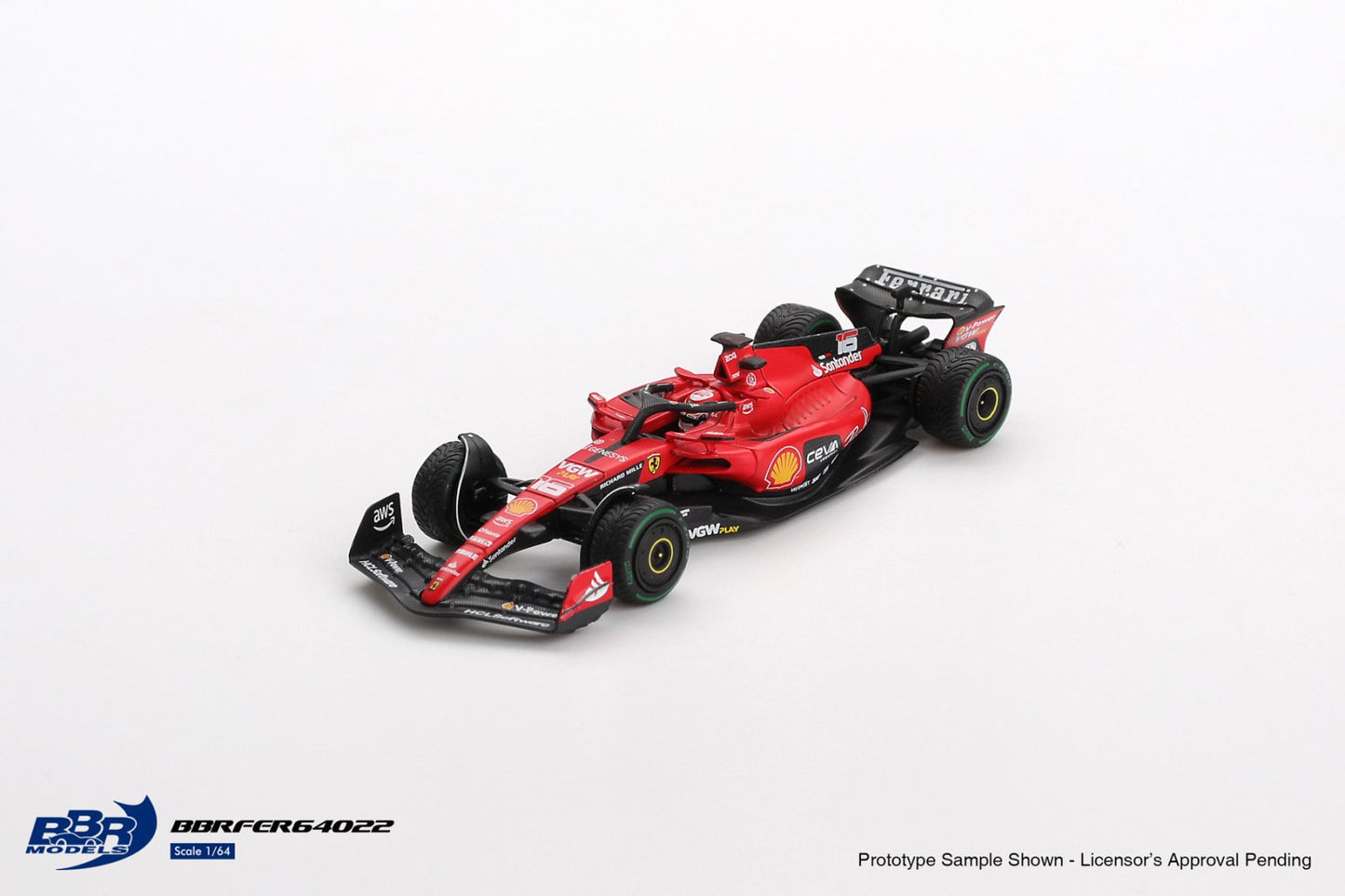 1:64 FERRARI SF23 NO.16 C.LECLERC 2023 MONACO GP - BBR Models - BBRFER64022