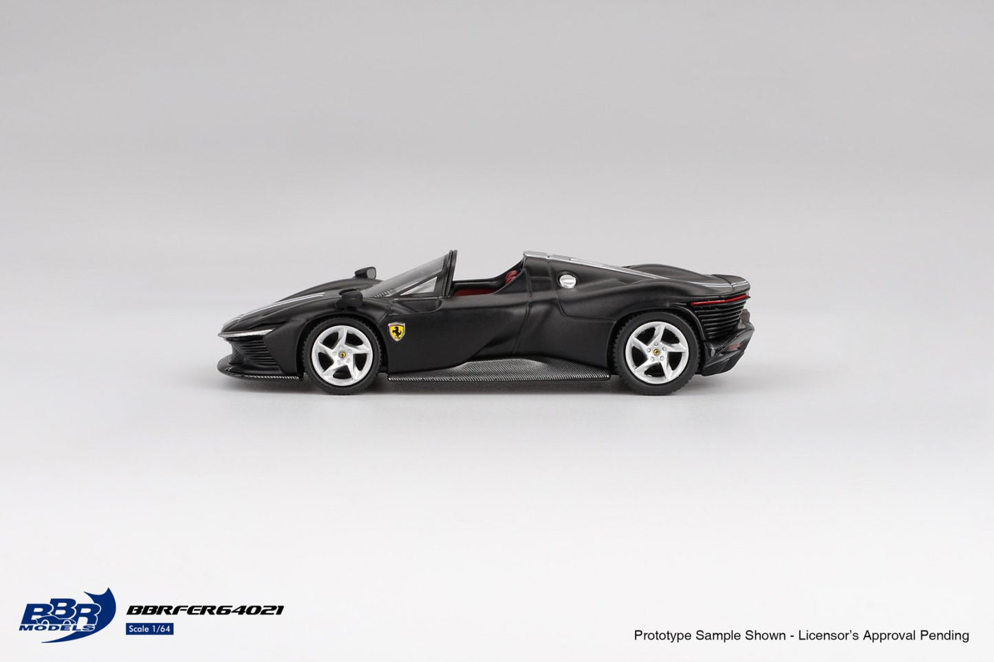 1:64 Ferrari Daytona SP3 Matt Black - BBR Models - BBRFER64021