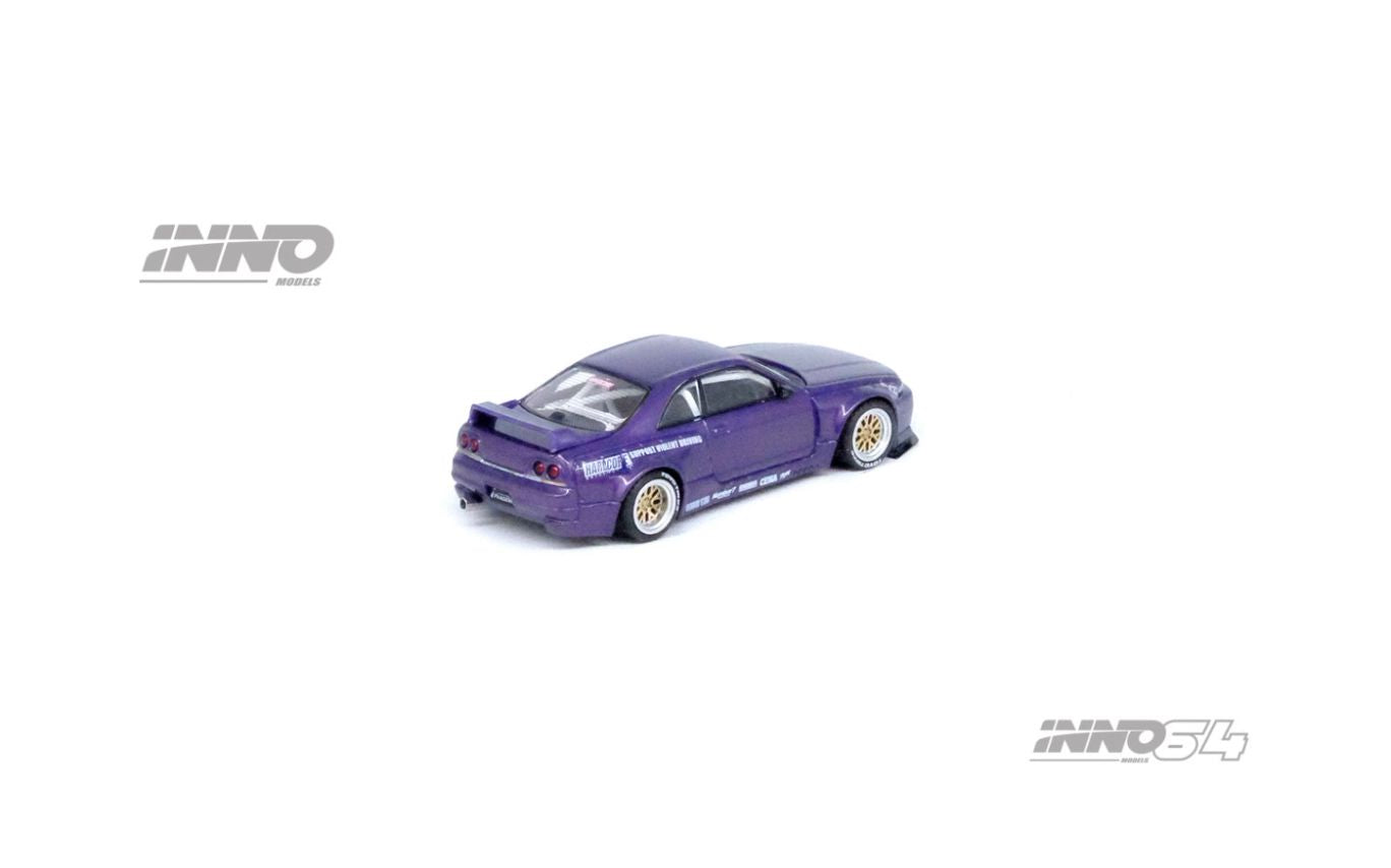 1/64 NISSAN SKYLINE GT-R (R33) "PANDEM ROCKET BUNNY" Purple - Inno64 - IN64-R33P-PPL
