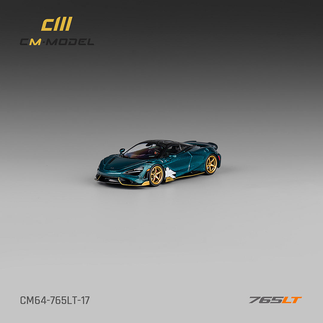1:64 Mclaren 765LT Metallic black green 765LT - CM64- 765LT-17