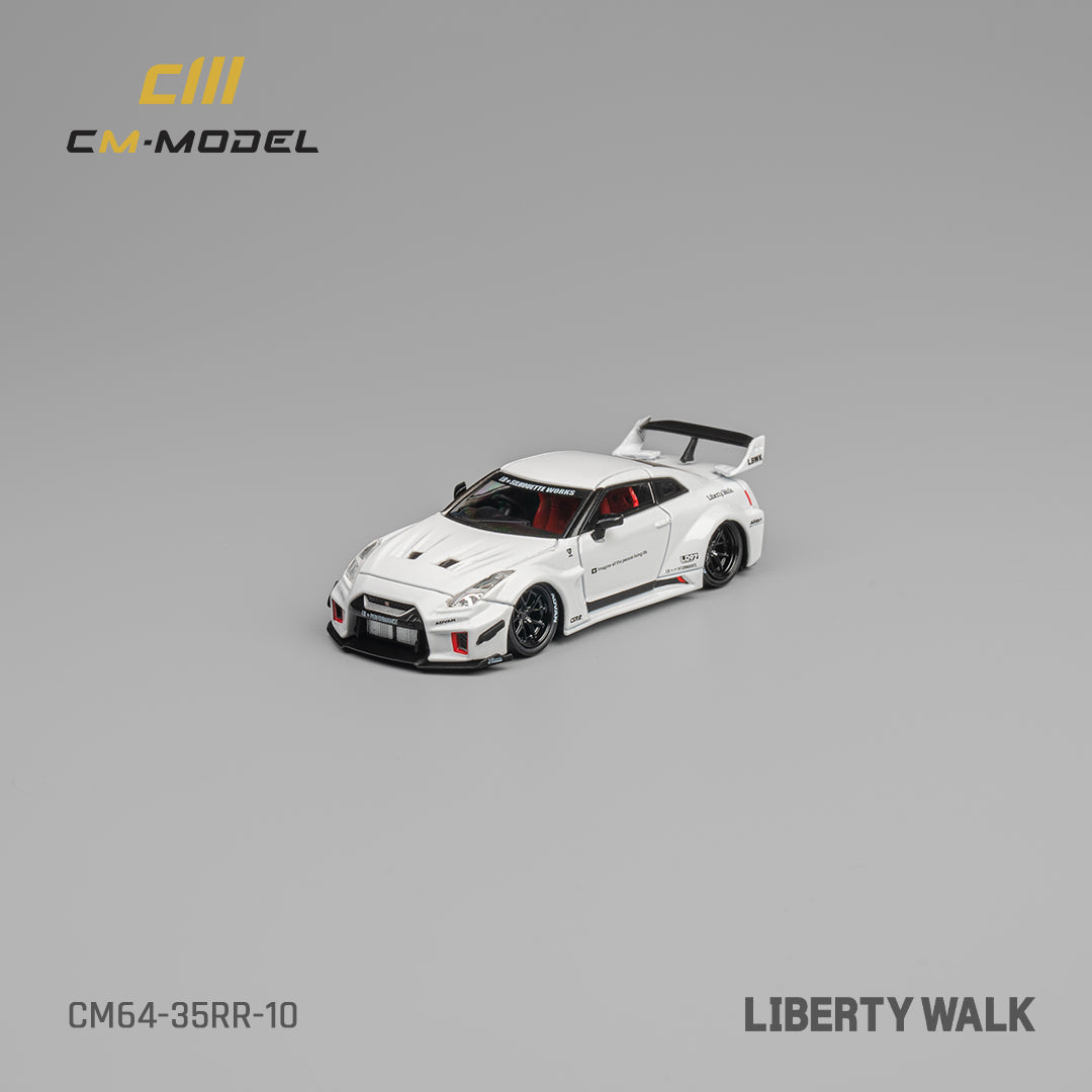 1:64 Nissan LBWK Supersilhouette 35GT-RR White - CM64- 35RR-10