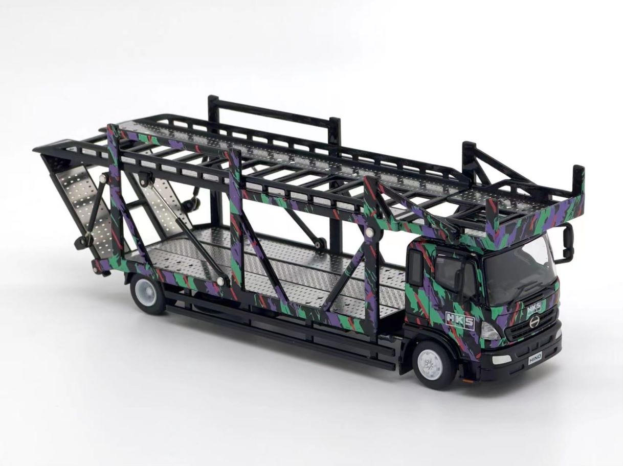 1:64 HINO RANGER 500 DOUBLE DECK BRIDGE TRANSPORT VEHICLE - UNIQUE MODEL