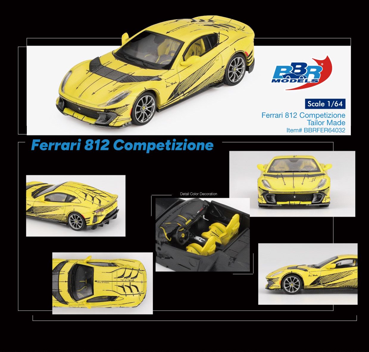 1:64 Ferrari 812 Competizione Tailor Made - BBR Models - BBRFER64032