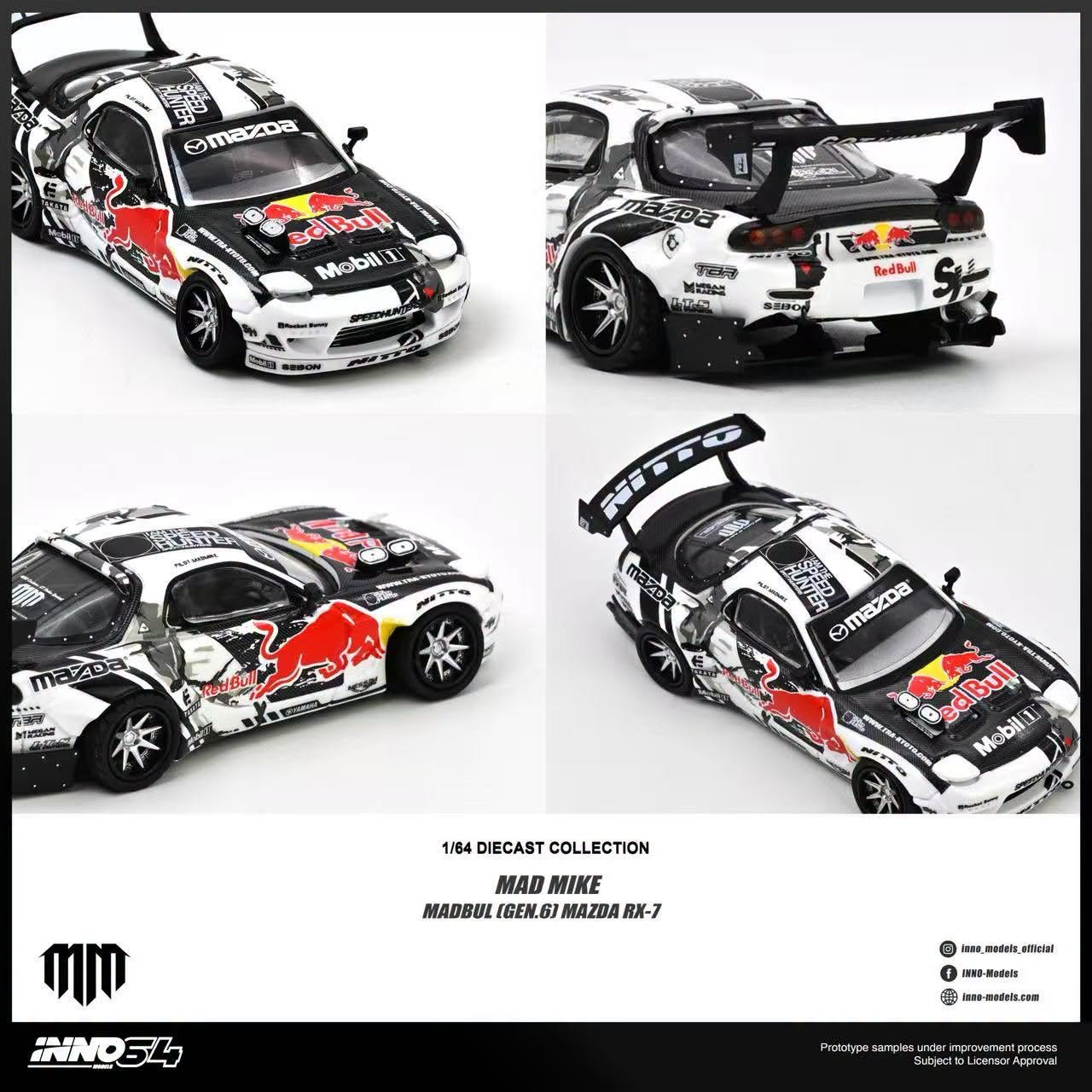 1/64 Mazda RX-7 Mad Mike *Madbul Gen6 - Inno64 - in64-RX7MM-02