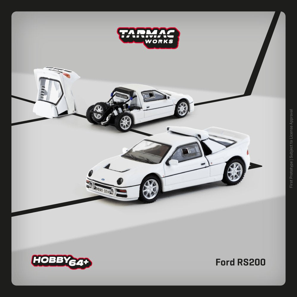 1:64 Ford RS200 White - T64P-001-WH