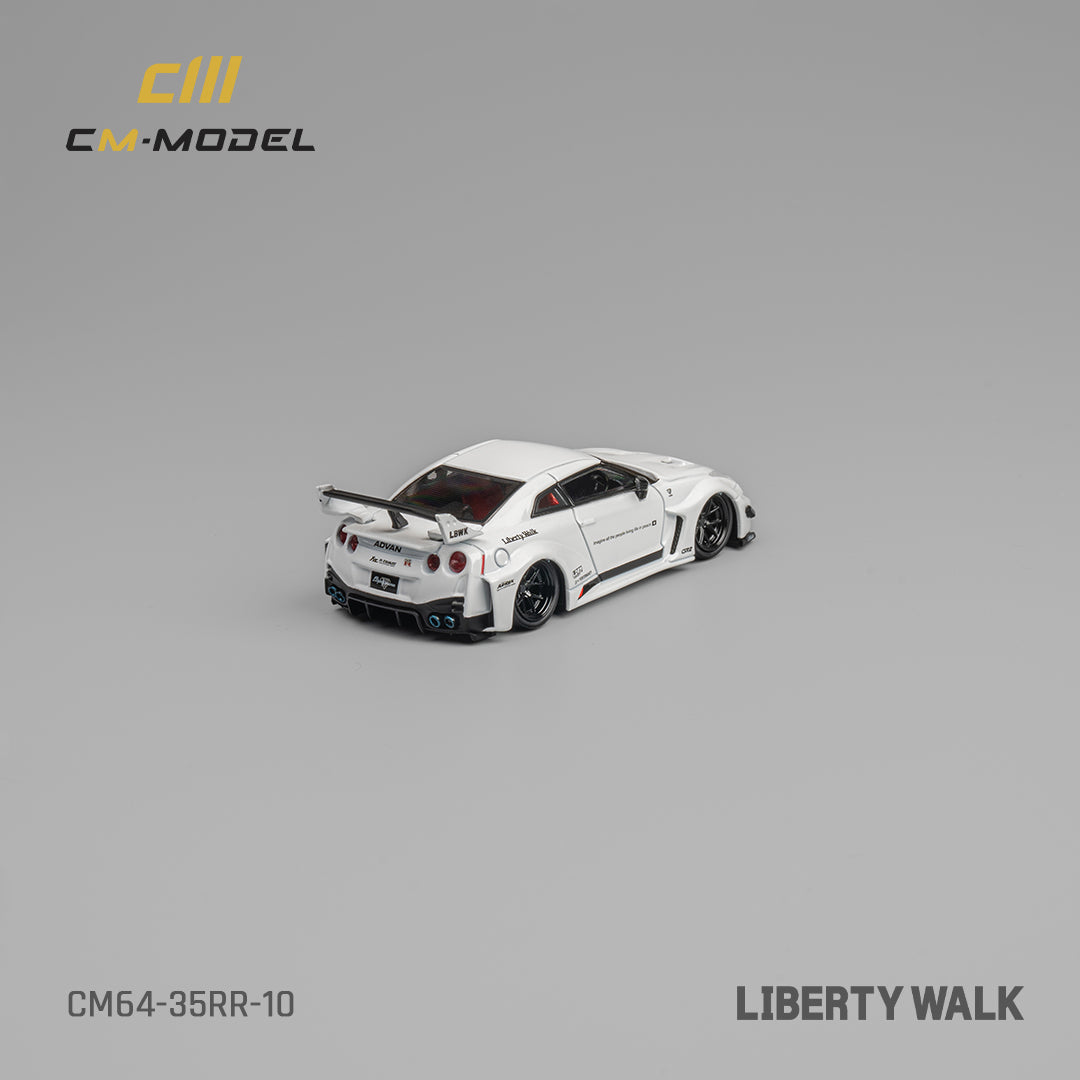 1:64 Nissan LBWK Supersilhouette 35GT-RR White - CM64- 35RR-10