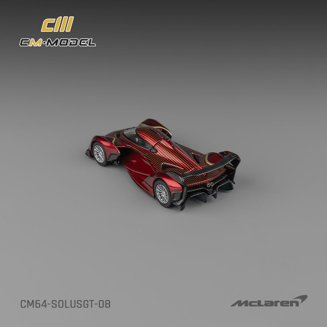 1:64 Mclaren SolusGT Metallic wine red with gold line - CM Models - CM64-SOLUSGT-08