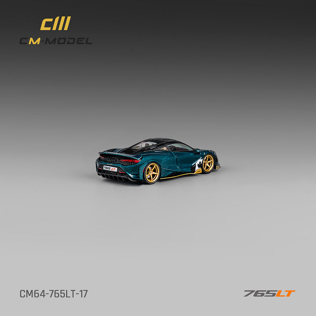 1:64 Mclaren 765LT Metallic black green 765LT - CM64- 765LT-17