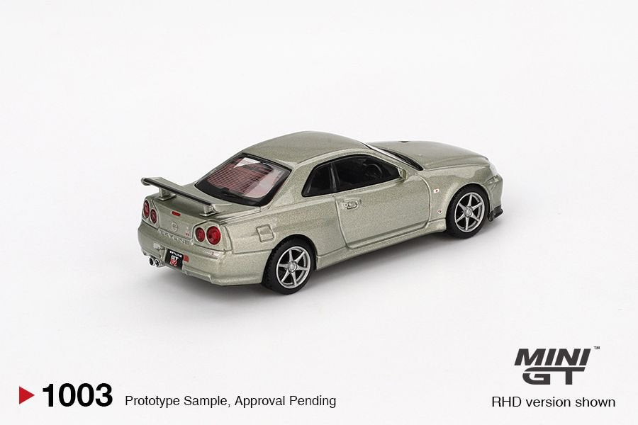 1/64 NISSAN SKYLINE GT-R (R34) V-SPEC II NURMILLENIUM JADE (RHD) BLISTER PACKAGING - MGT01003-BL