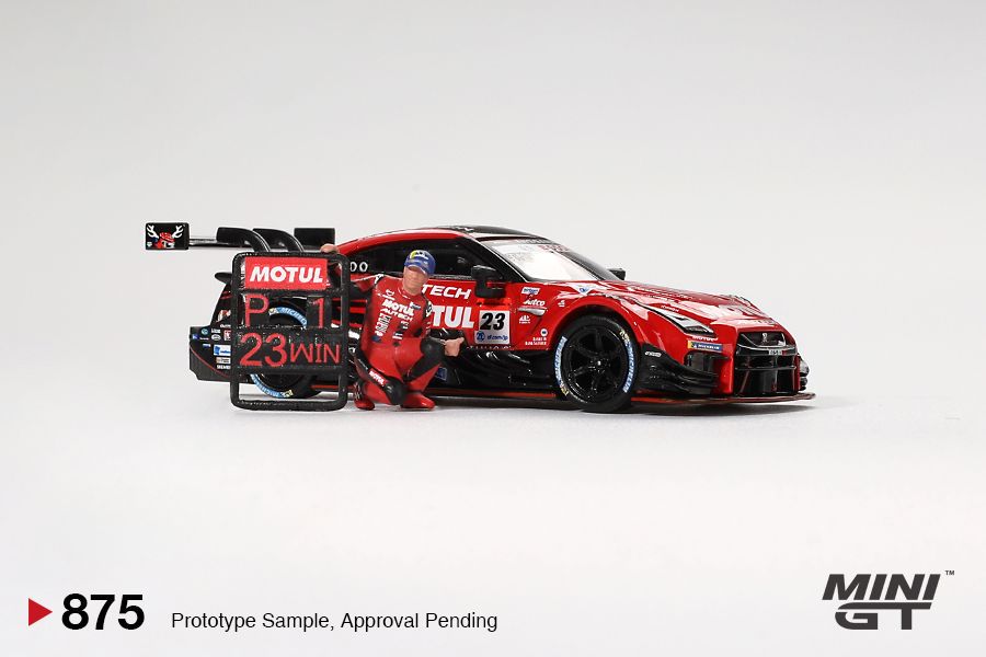 1/64 NISSAN GT-R NISMO NO.23 MOTUL AUTECH GT-R 2021 SUPER GT SERIES SUZUKA WINNER WITH MATSUDA FIGURE (LHD) (TSUGIO MATSUDA COLLECTION NO.2) - MGT00875-L
