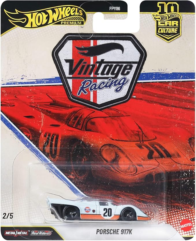 1/64 Vintage Racing / #2 - Porsche 917K (Gulf Racing Blue) - Hot Wheels - hwmv976T