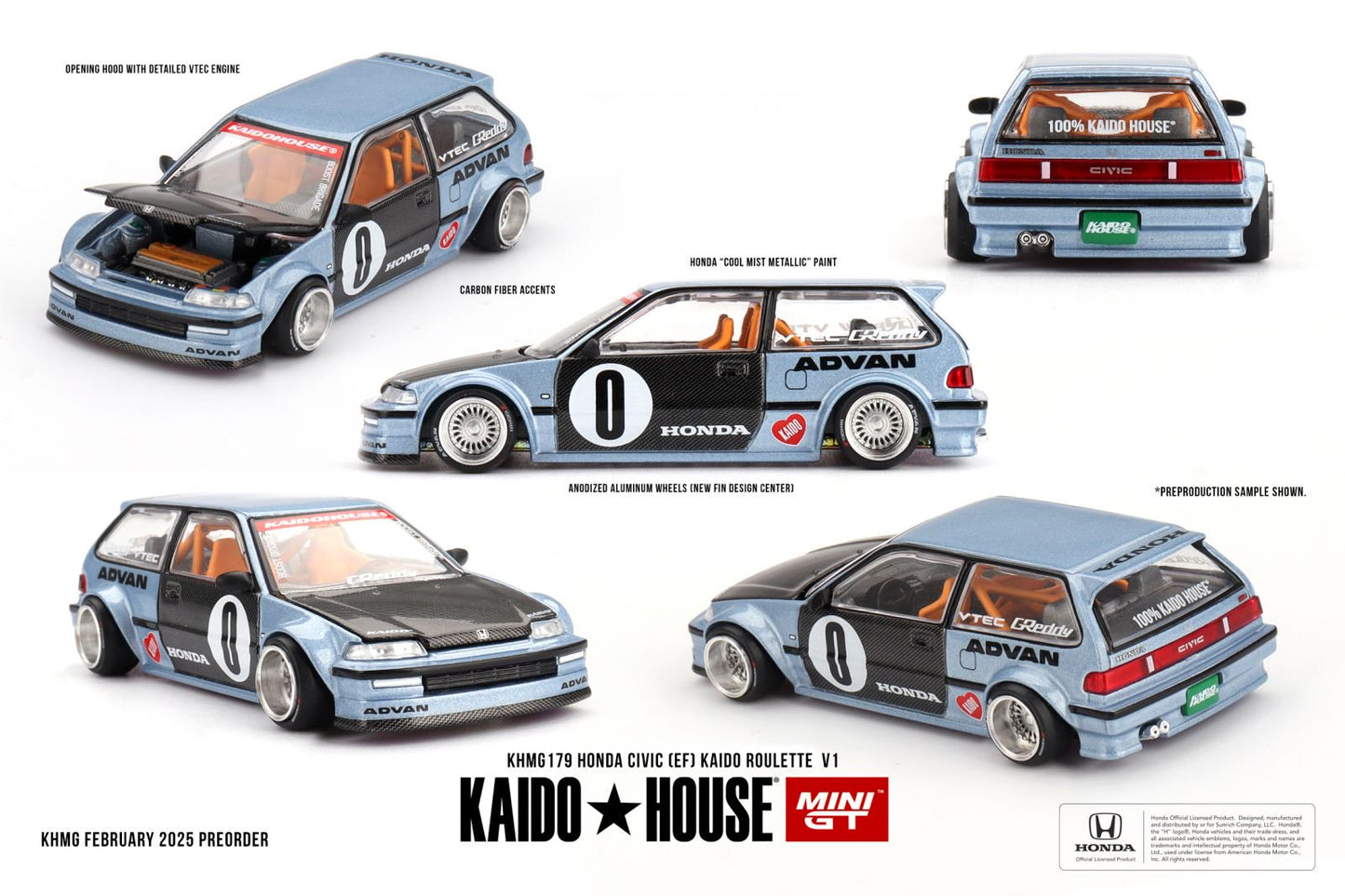 1/64 HONDA CIVIC (EF) KAIDO ROULETTE V1 - MGTKHMG179
