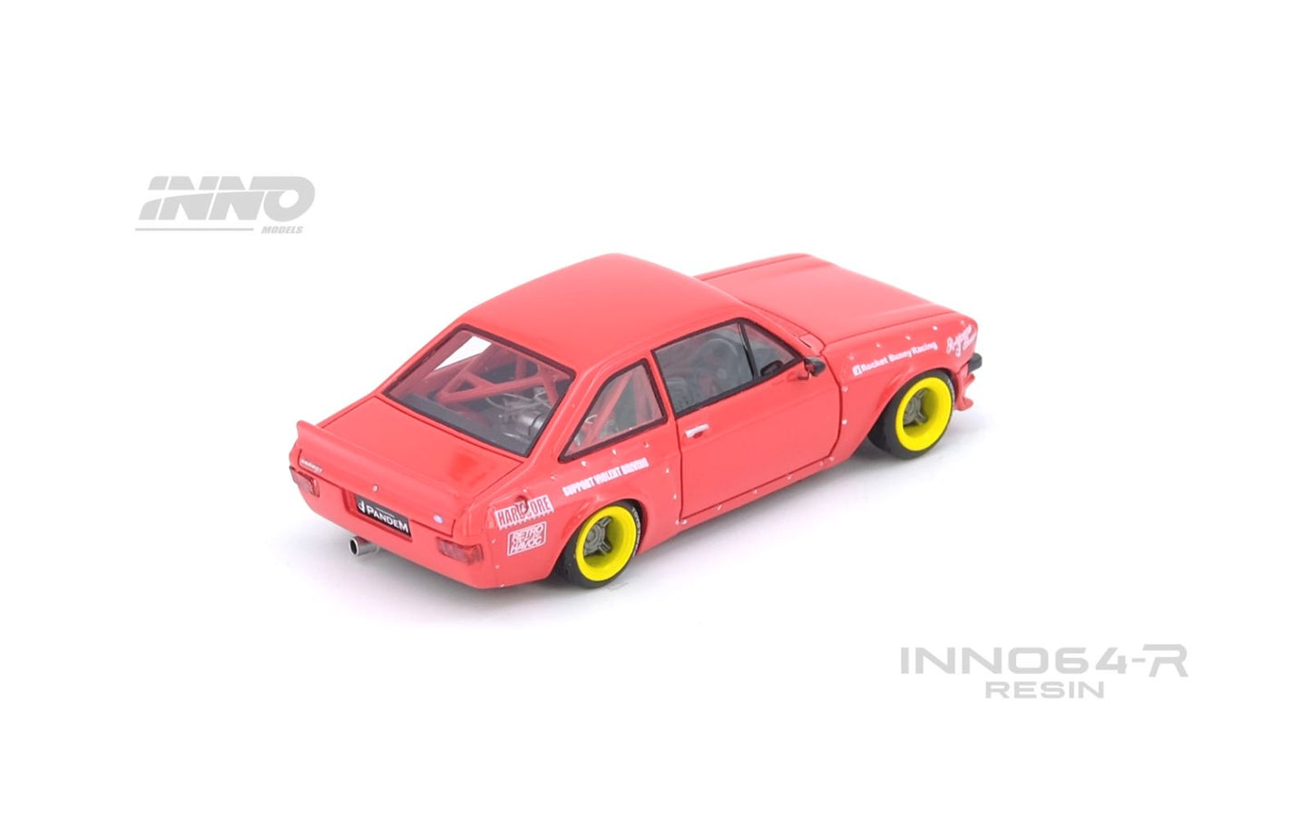 1/64 FORD ESCORT MK2 PANDEM "EMOTION" RETRO HAVOC Red - Inno64 - IN64R-MK2P-RED