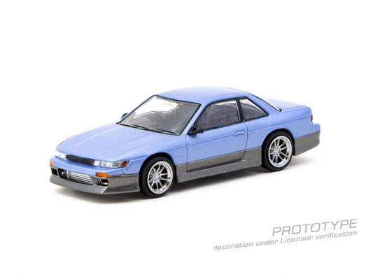 1/64 VERTEX Nissan Silvia (S13), blue/grey - Tarmac Models - TC-T64G-025-PU