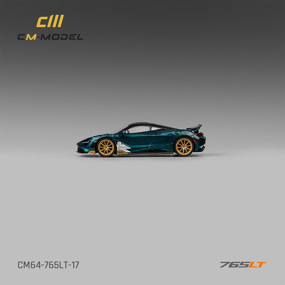 1:64 Mclaren 765LT Metallic black green 765LT - CM64- 765LT-17