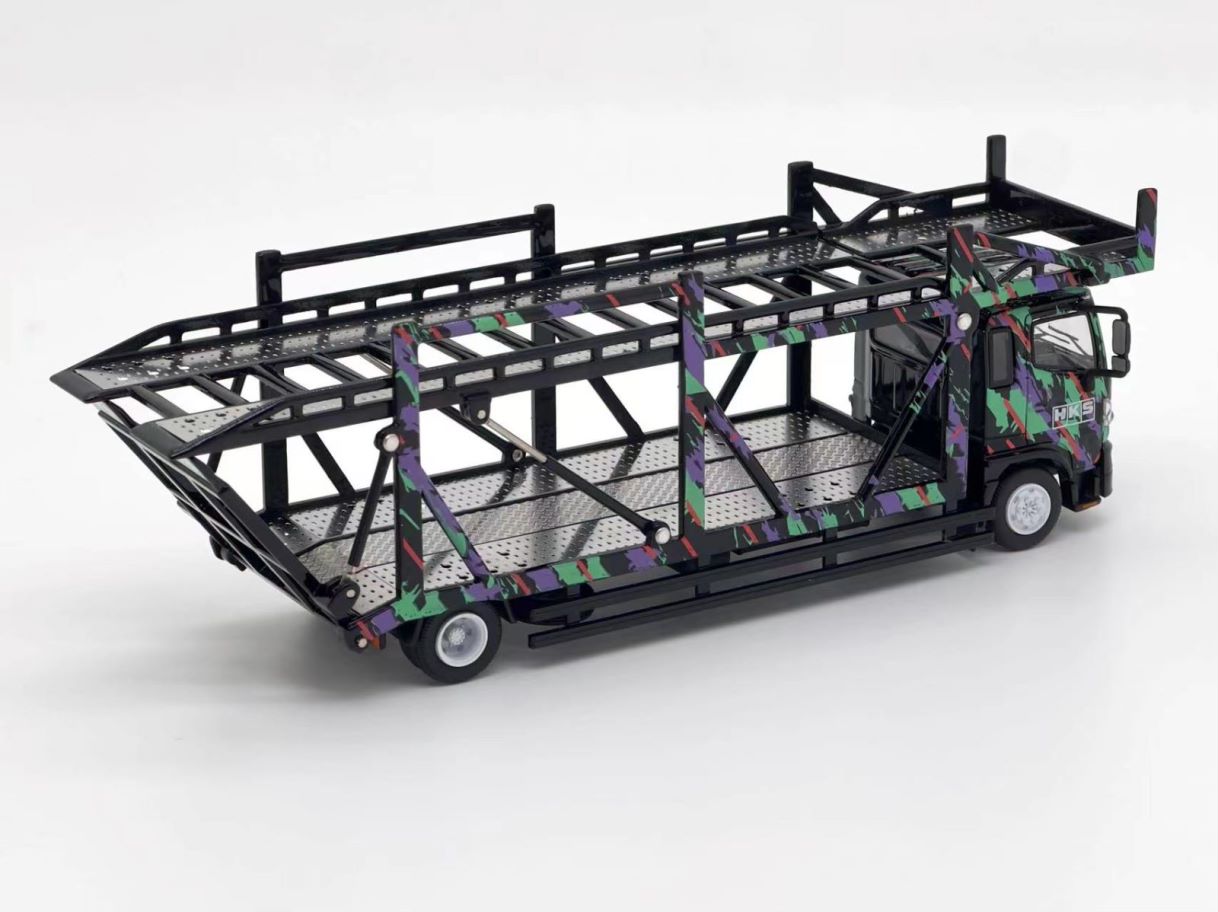 1:64 HINO RANGER 500 DOUBLE DECK BRIDGE TRANSPORT VEHICLE - UNIQUE MODEL