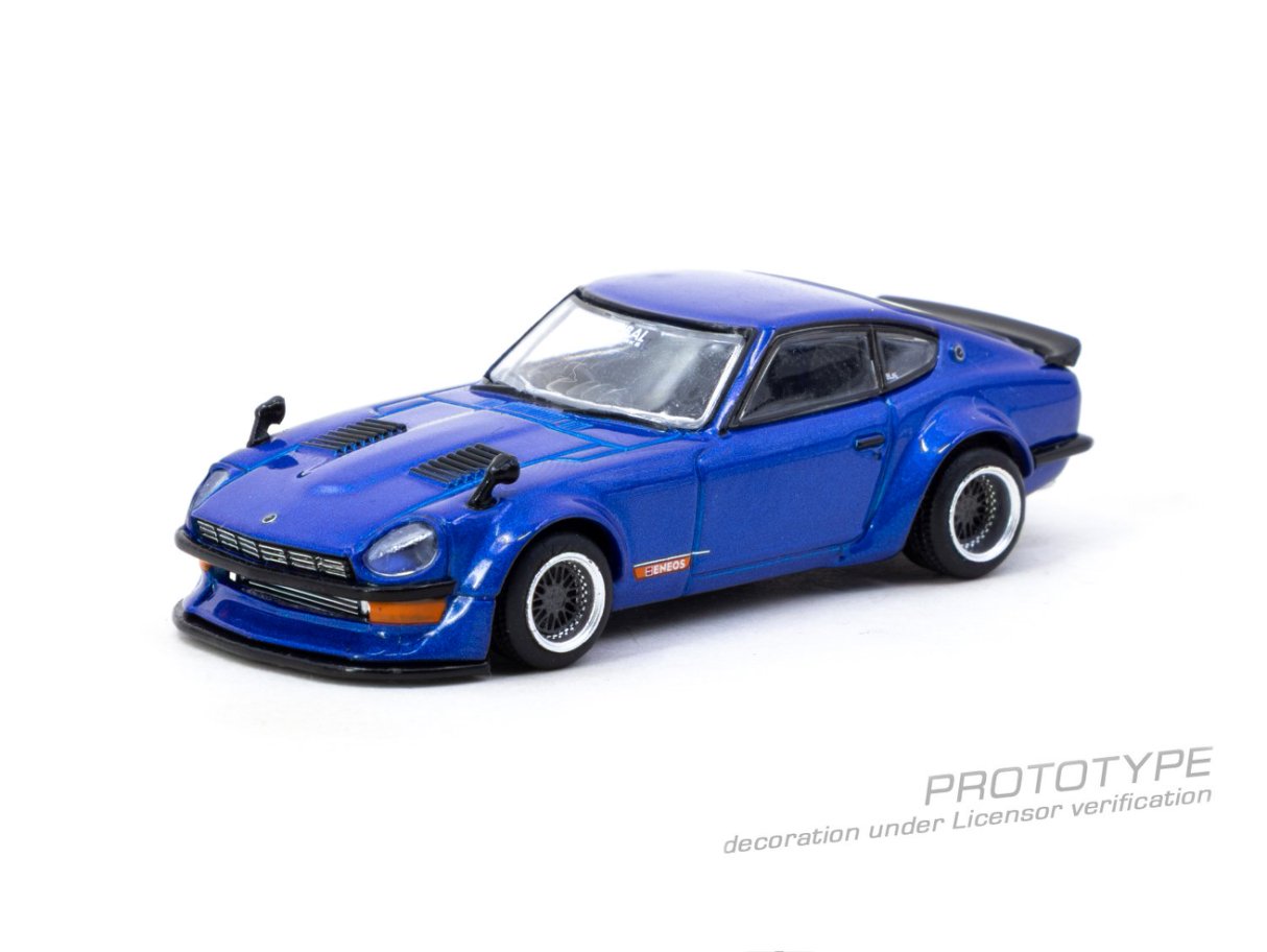 1/64 Nissan Fairlady Z S30 Widebody - Blue - Tarmac Models - T64G-062-BL
