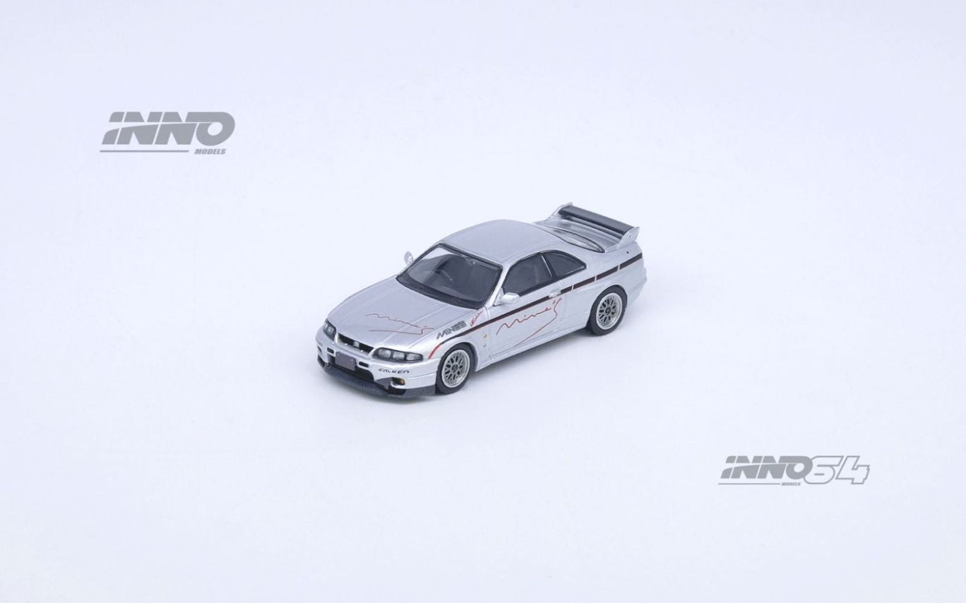 1/64 NISSAN SKYLINE GR-R (R33) "Tuned by Mine's" Silver - Inno64 - IN64-R33-MINES-S