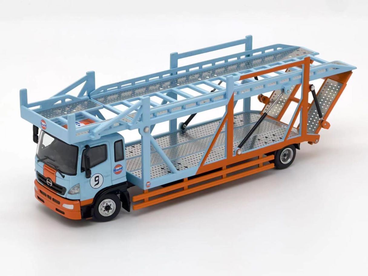 1:64 HINO RANGER 500 DOUBLE DECK BRIDGE TRANSPORT VEHICLE - UNIQUE MODEL
