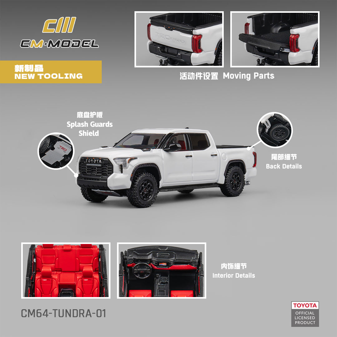 1:64 Toyota Tundra White - CM Models - CM64-Tundra-01