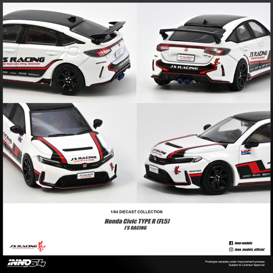1/64 HONDA CIVIC (FL5) J'S RACING - Inno64 - IN64-FL5JS-WHI