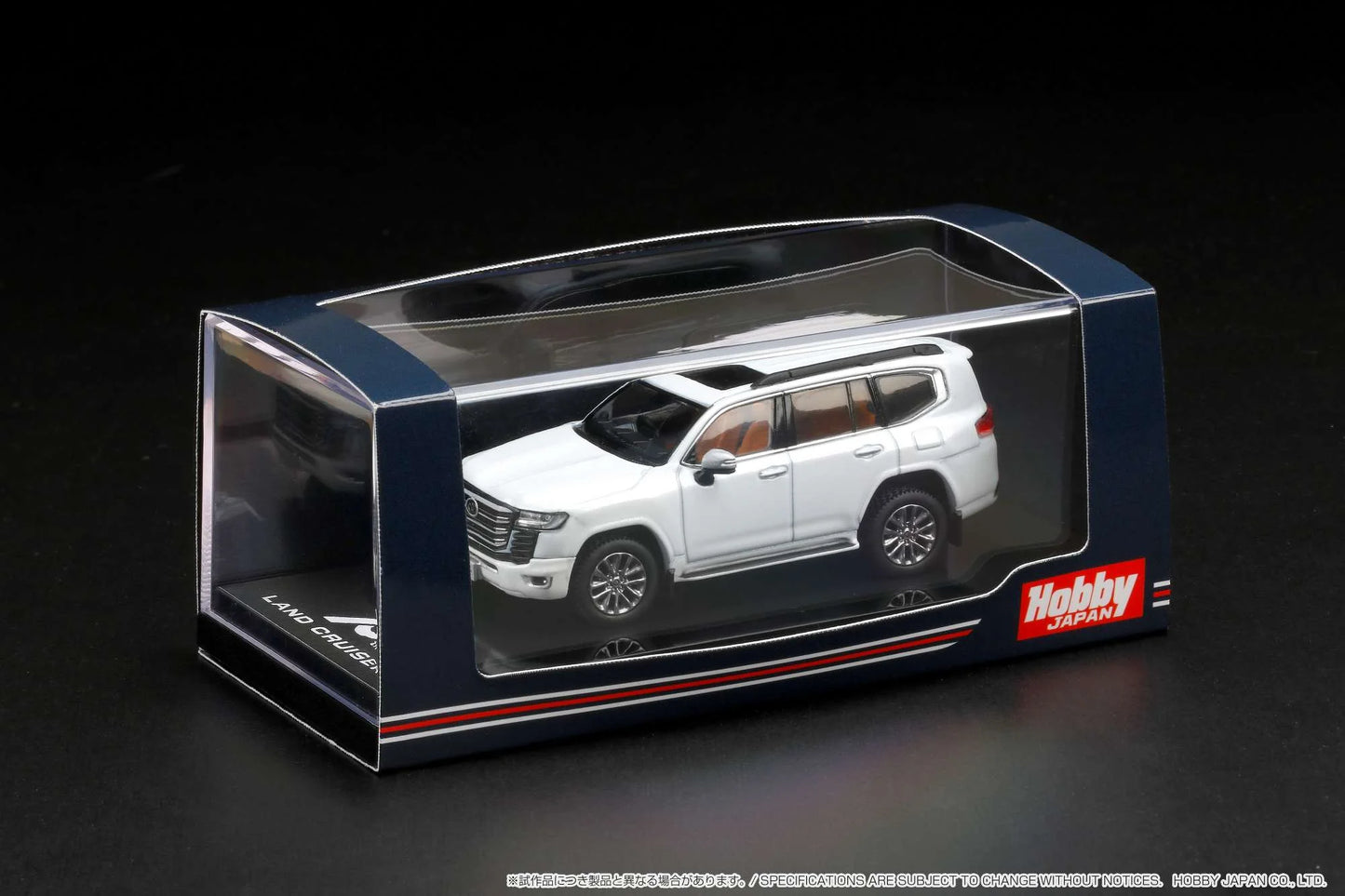 1/64 Toyota Land Cruiser (JA300W) ZX, precious white pearl (090) with beige interior - Hobby Japan - HJ641050AWB