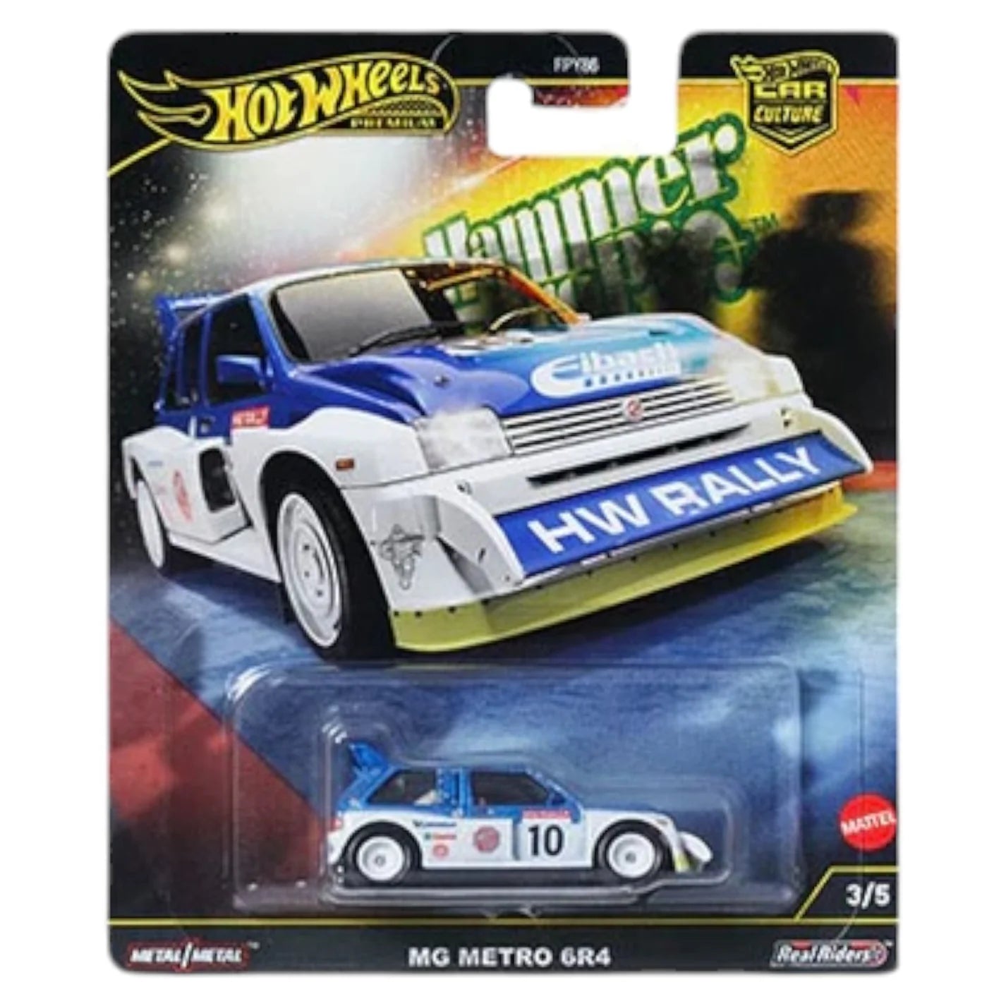 1/64 *Hammer Drop* Car Culture - MG Metro 6R4, white/blue - HRW09