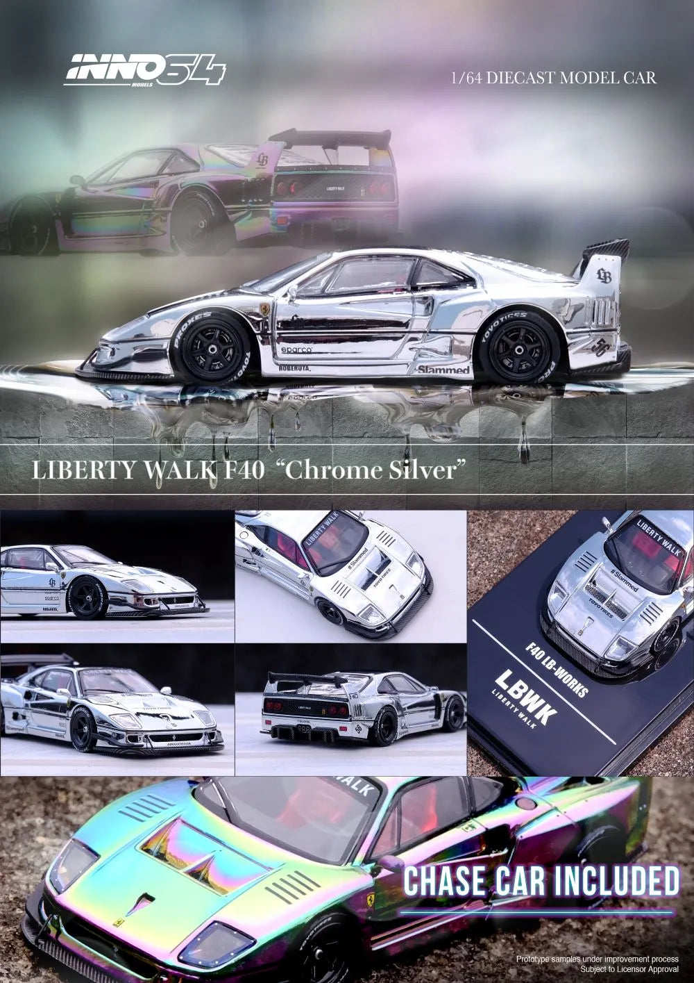 1/64 CHROME SILVER HOBBY EXPO CHINA EXCLUSIVE - in64-LBWKF40-CHS