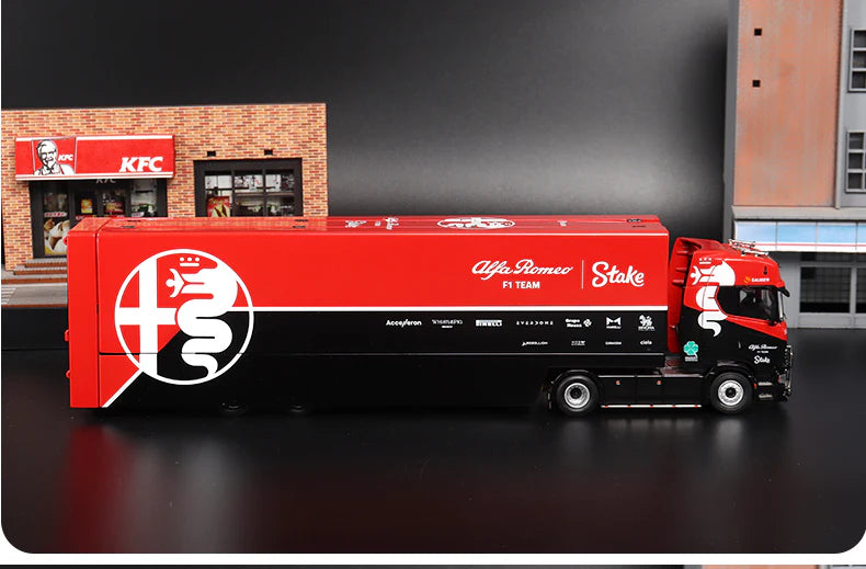 1/64 - Kengfai & Maxwell Scania S730 V8 Gull Wing Transporter- Alfa Romeo F1