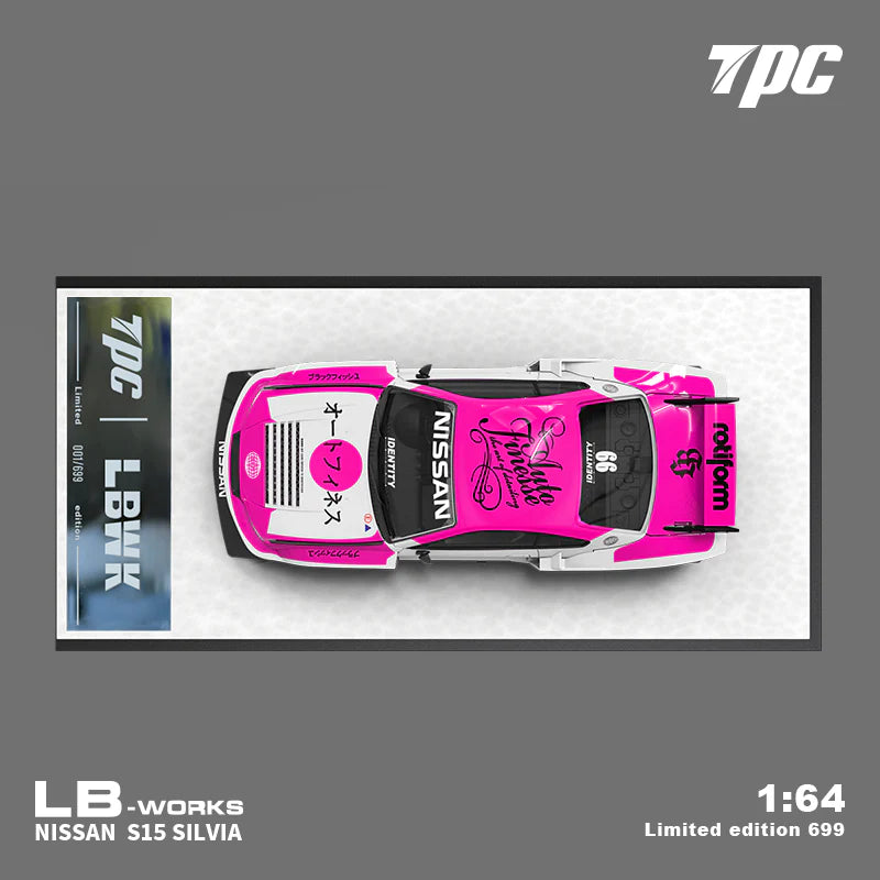 1:64 LB-WORKS Nissan S15 Silvia Pink White - TPC