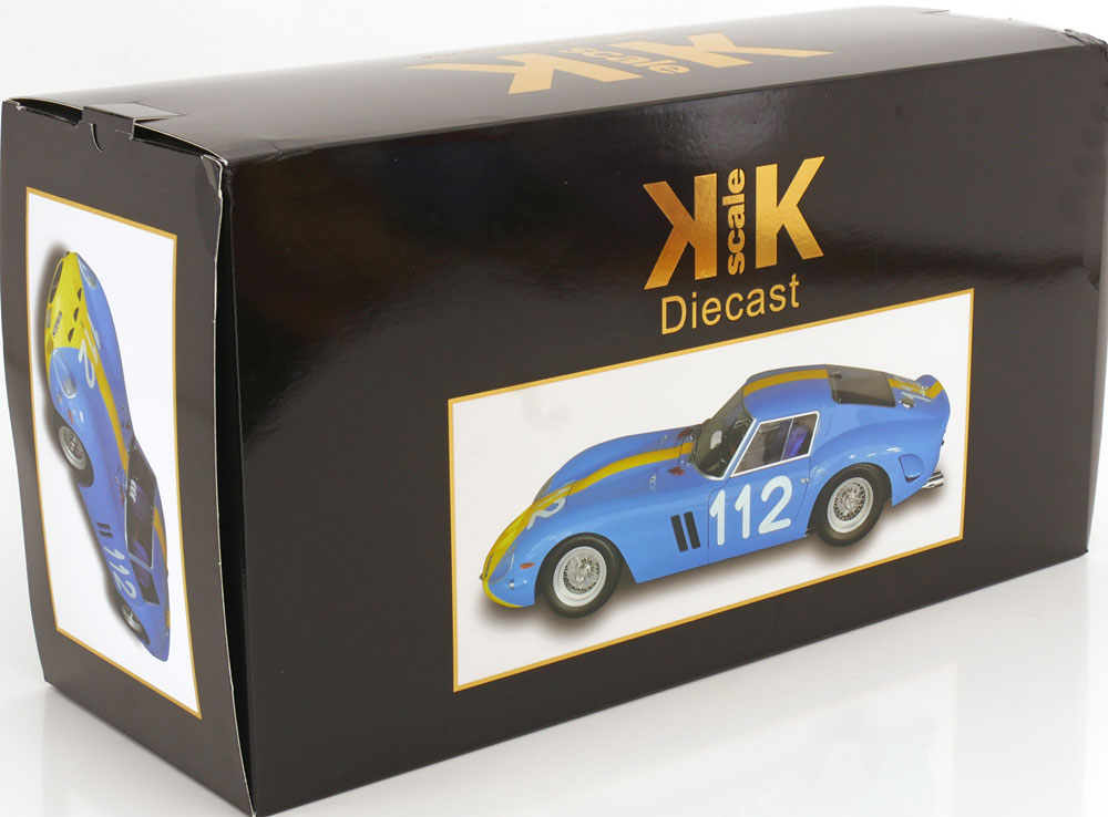 1/12 1964 Ferrari 250 GTO #112 Targa Florio, blue/yellow - KKDC120123 - KK Diecast