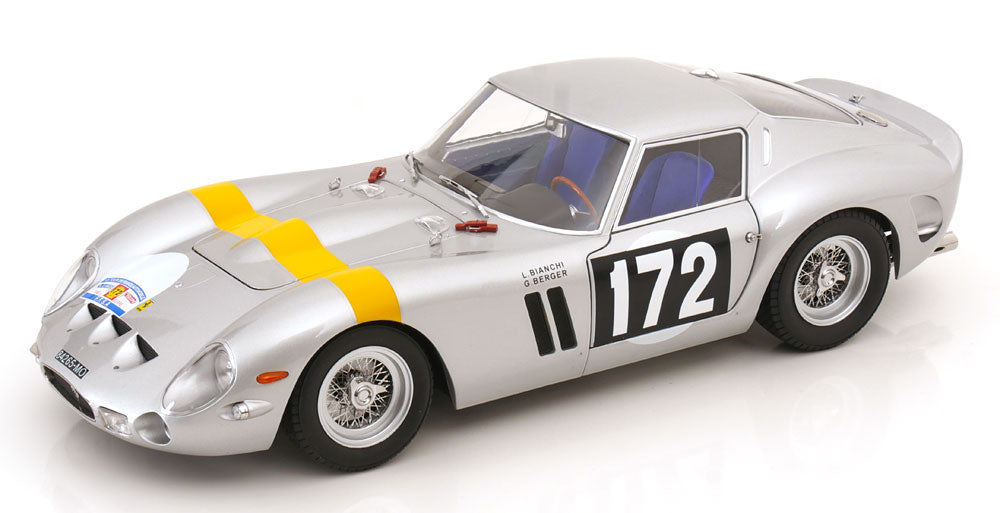 1/12 1964 Ferrari 250 GTO #172 Winner Tour de France, silver/yellow - KKDC120124 - KK Diecast