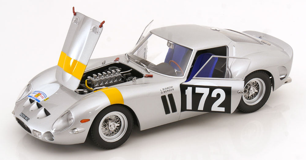1/12 1964 Ferrari 250 GTO #172 Winner Tour de France, silver/yellow - KKDC120124 - KK Diecast