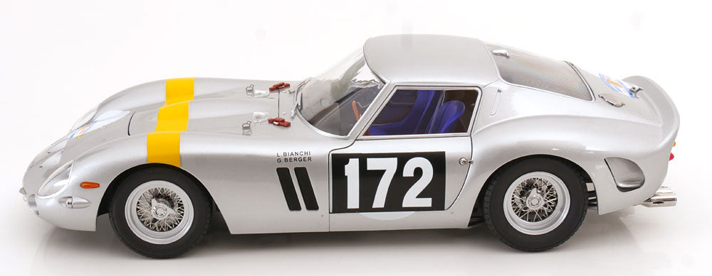 1/12 1964 Ferrari 250 GTO #172 Winner Tour de France, silver/yellow - KKDC120124 - KK Diecast