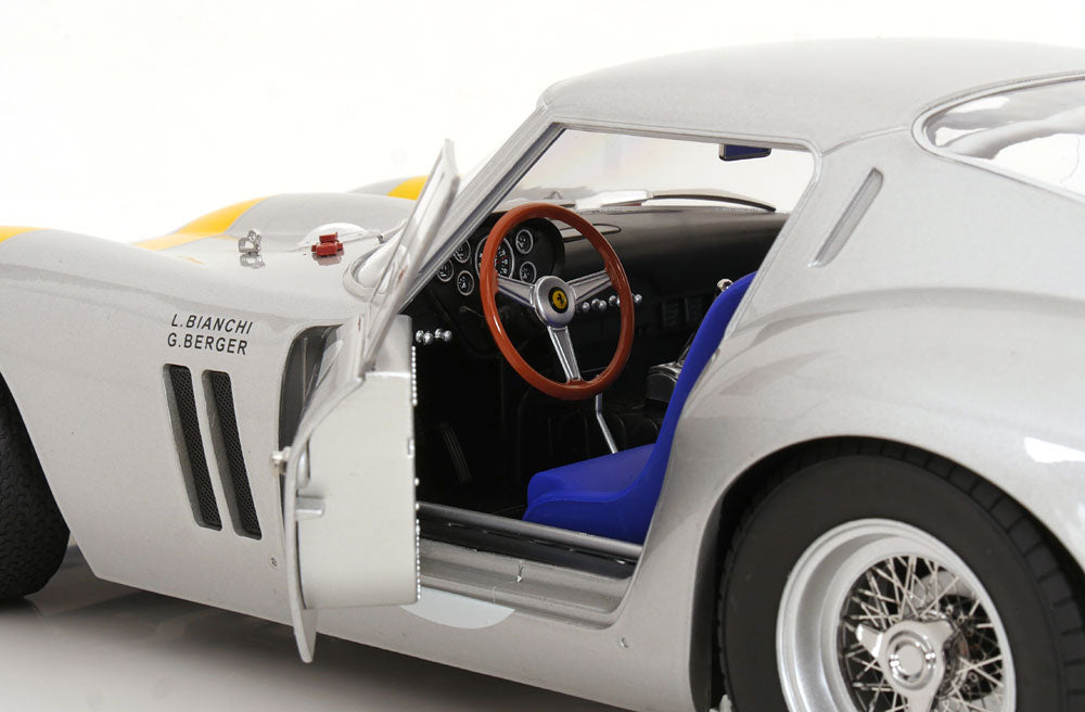 1/12 1964 Ferrari 250 GTO #172 Winner Tour de France, silver/yellow - KKDC120124 - KK Diecast