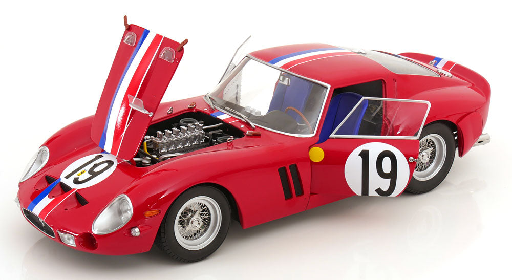 1/12 1962 Ferrari 250 GTO #19 2nd Le Mans, red - KKDC120125 - KK Diecast