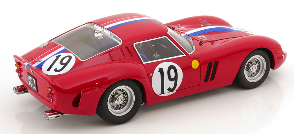 1/12 1962 Ferrari 250 GTO #19 2nd Le Mans, red - KKDC120125 - KK Diecast