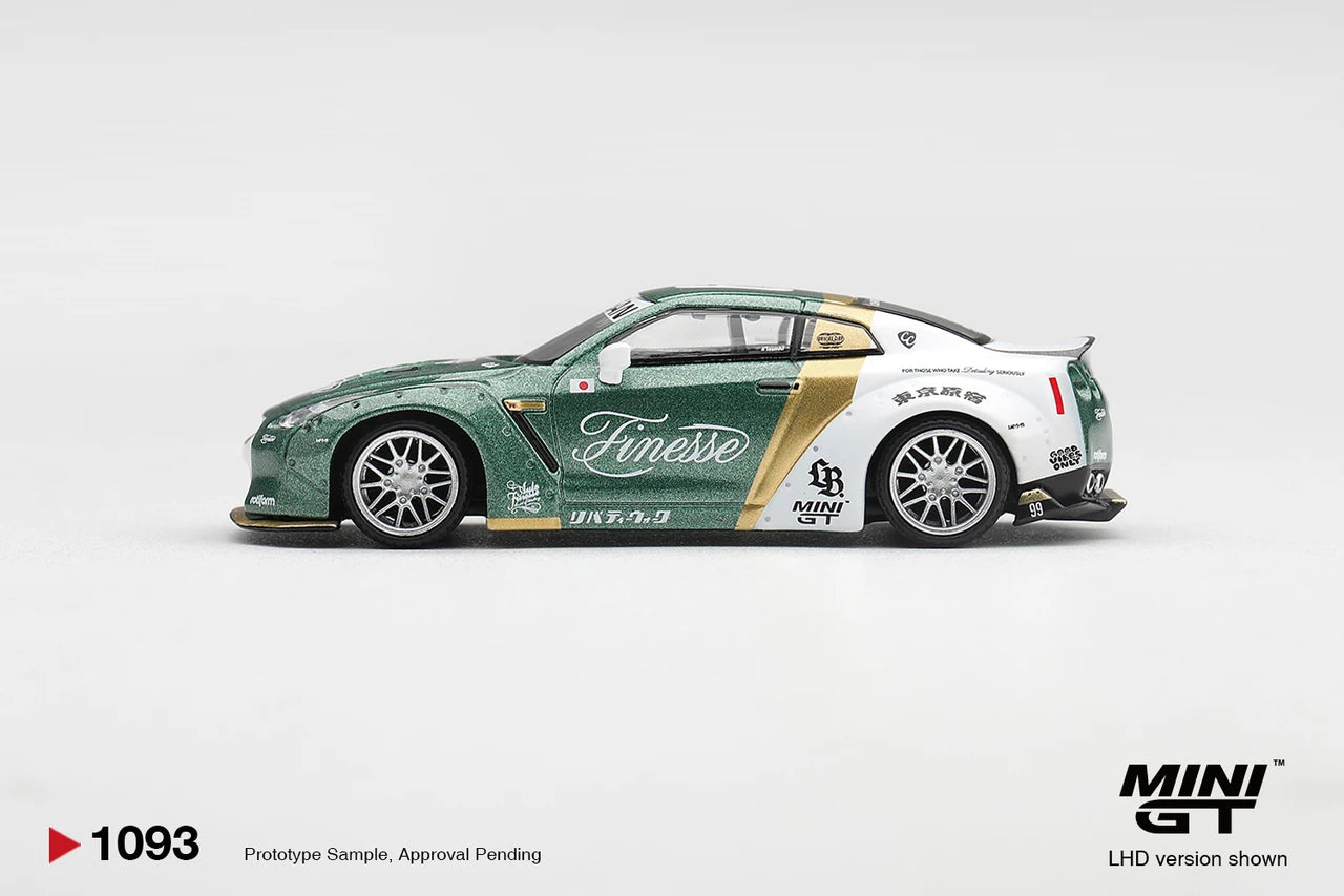 1/64 NISSAN GT-R (R35) LB WORKS TYPE 1 CUSTOM DUCKTAIL AUTO FINESSE (LHD) - Mini GT - MGT01093