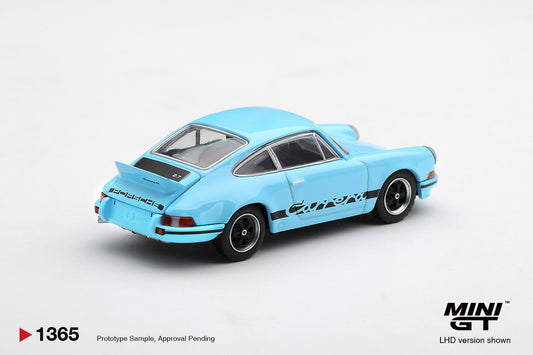 1/64 PORSCHE 911 CARRERA RS 2.7 GULF BLUE WITH BLACK LIVERY - Mini GT - MGT01365